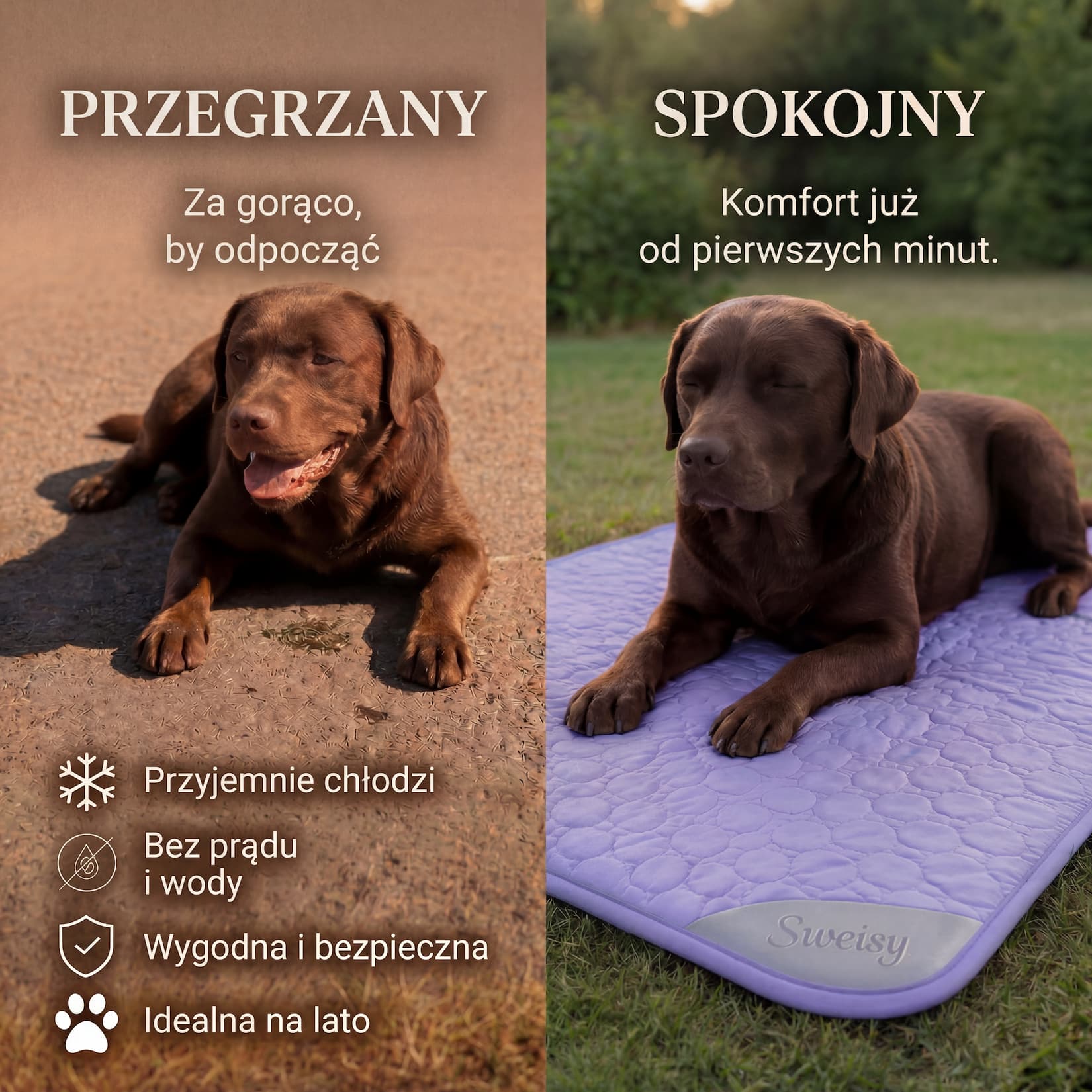 Chłodząca mata dla psa