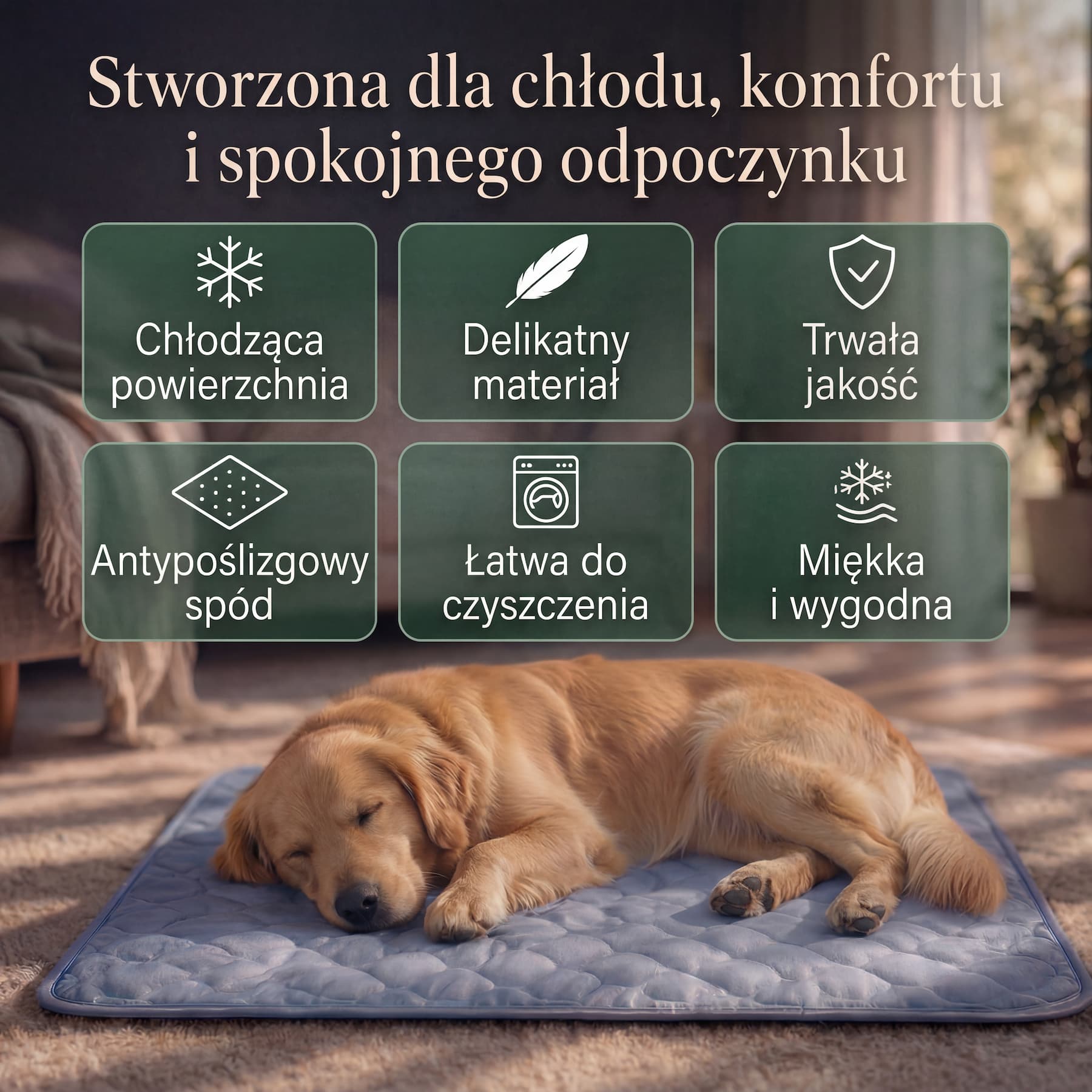 Chłodząca mata dla psa
